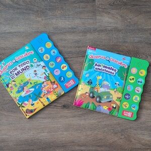 Interactive Kids Books Set - Blue and Green